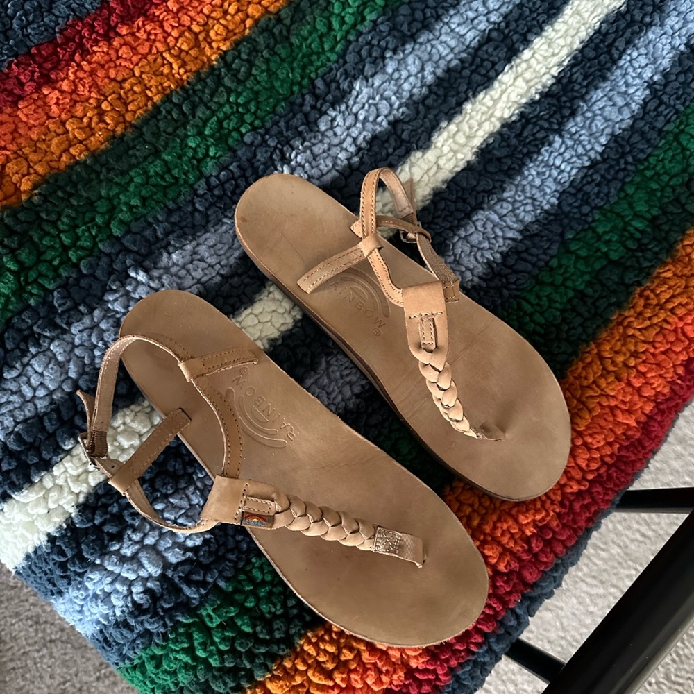 Rainbow sandals with back strap
